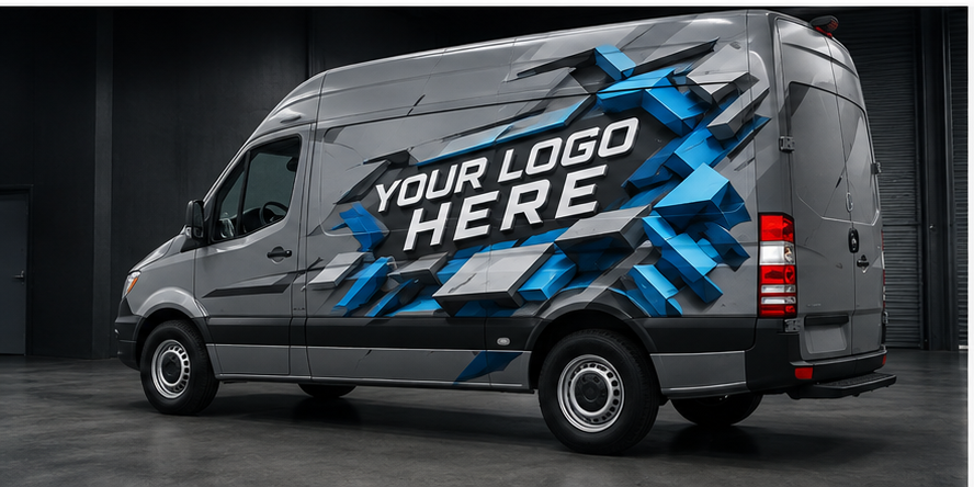 Printed + 3D-Effect Wrap example using fictional Your Logo Here branding